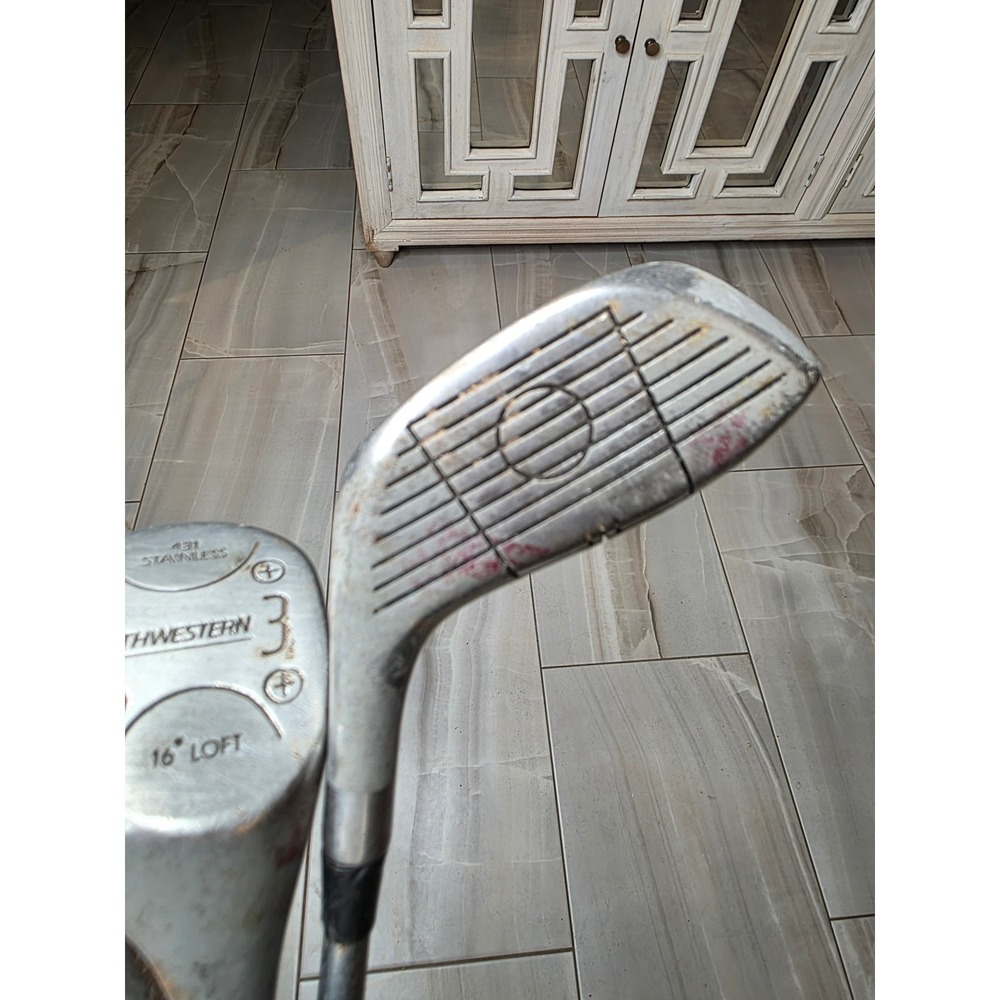 Northwestern Golf Club Set 1 3 5 Woods Tom Weiskopf 4 Iron Ultimate Stainless - Picture 14 of 16